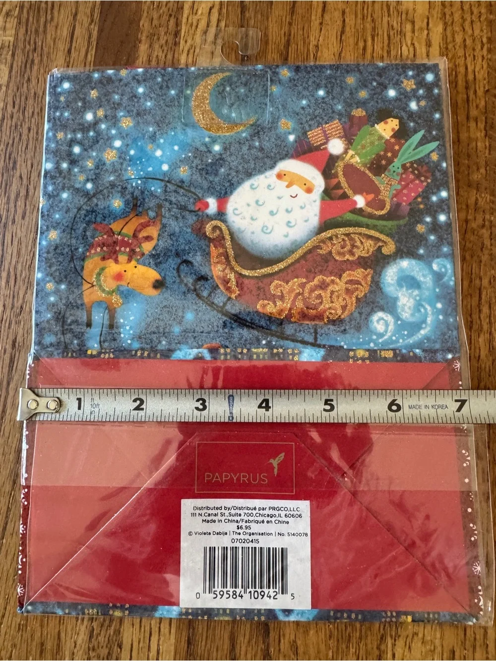 NWT Papyrus Christmas Gift Bag Lot (8) Poinsettia & Santa Sleigh